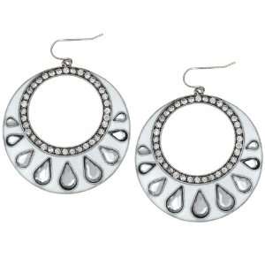  Capelli New York Metal Fish Hook Earring With Metal Circle 