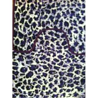   rug set Purple leopard animal print bathroom shower curtain mat/rings