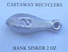 BANK SINKERS 100 PACK OF 2 OZ FISHING TACKLE