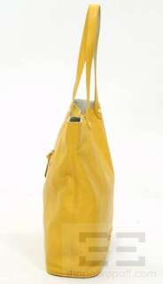 Betsey Johnson Yellow Pebbled Leather Tote Bag  