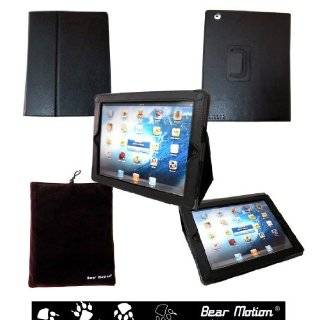 Bear Motion 100% Genuine Leather Case with Built in Stand for iPad 3 