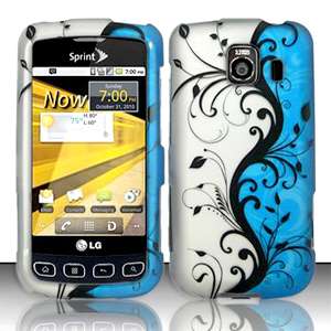 Hard SnapOn Phone Cover Case for LG OPTIMUS V VM670 U Vine Blue  