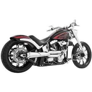  Harley American Outlaw 2 into 1 Chrome Exhaust System for 