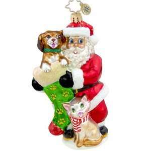  Radko Furry Friends and Santa Ornament