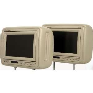   acoustik beige 9.5headrest monitors w/dvd player