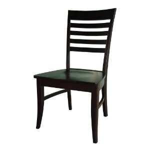  International Concepts C34 21P Wood Seat Roma Chair, Dark 