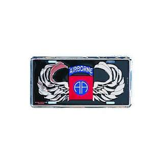    US Army 82nd Airborne AA Jump Wings License Plate Automotive