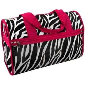  Zebra Duffle Bag with Red Trim *Great Overnight Bag 