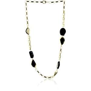 KARA by Kara Ross Cast Gemstone Section Gemstone Necklace, Black