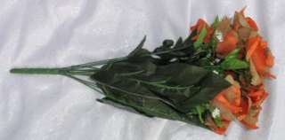   ~ BROWN COGNAC MIX Soft Silk Wedding Flowers Bouquets Centerpieces