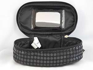 Kenneth Cole Reaction Black Oval Cosmetic Mirror Case  