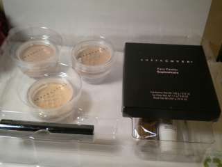 Sheer Cover 9 piece mineral makeup set kit Almond, Golden new sealed 