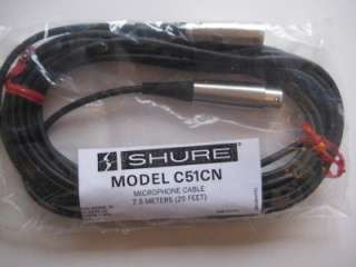   C51CN Microphone Cable 25 XLR male to female FLEXIBLE NOS  