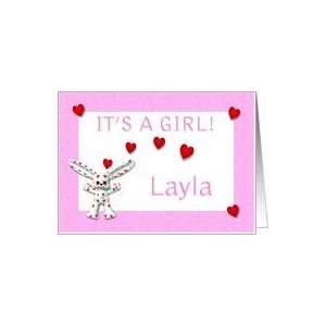  Laylas Birth Announcement (girl) Card Health & Personal 