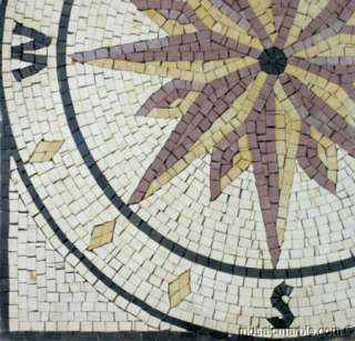 Nautical Mosaic Marble Wall, Floor Inlay Art Tile Home  
