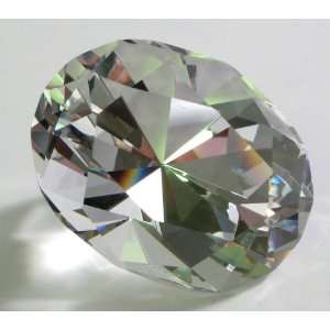  Oleg Cassini Crystal Paperweight Diamond Oval 128551 