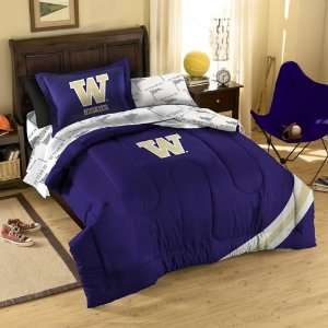   Huskies UW NCAA Twin Bed In A Bag Comforter Set