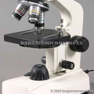   light microscope for use with viewing biological specimens on slides