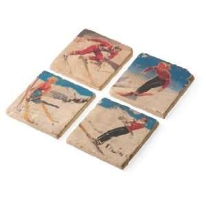  Studio Vertu Skiers Coaster Set