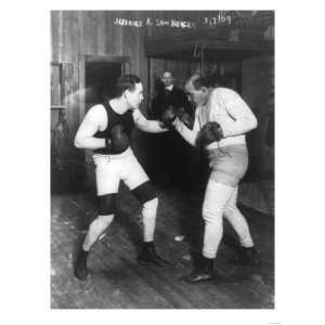  Boxers Jeffries and Berger Sparring Photograph Giclee 