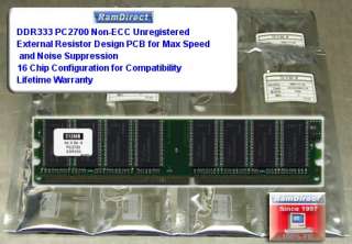 512mb 64x64 6 pc2700 ddr333 184pin dimm memory module for the apple g4 