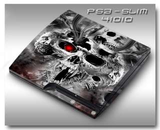PS3 Slim Armored Skin Set  41010 Skulls Trapped in HELL  