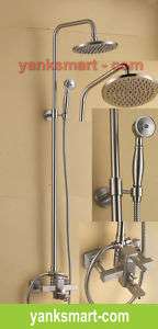 Brushed Nickel Wall Mounted Rain Shower Faucet Set 5033  