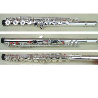 16 open flute c key silver plated +E CARVEN EMBOUCHURE  