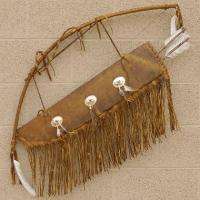 Plains Indian Style Authentic Handmade Buckskin Quiver Arrow & 45 Bow 
