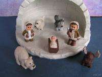 Alaska Holiday Figure Igloo Eskimo Nativity ( 5 Sets )  
