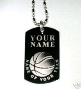 BASKETBALL Engraved Jordan NBA Dog Tag Player Team Name  