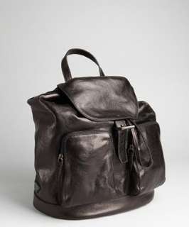 Prada black lambskin drawstring top backpack  