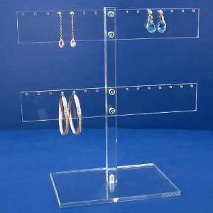   Acrylic 14 Pair Earring T Bar Display Tree Holder New