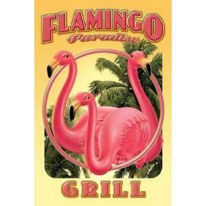  Flamingo Paradise Grill by Mike Patrick. size 24 inches 