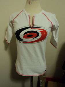 Reebok NHL Ladies Carolina Hurricanes Fitted Shirt L  