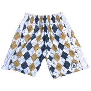   Authentic Lacrosse Gear Argyle Navy/Gold Lax Mesh Short Adult Small
