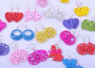 wholesale 50pairs assorted style wood earrings .  
