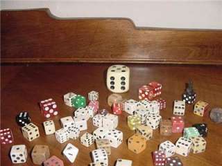DICE COLLECTION LOT VINTAGE VERY LARGE LUCITE BAKELITE  