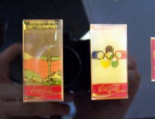 Collectible Coke Historic Olympic Games Rare Pin Set  