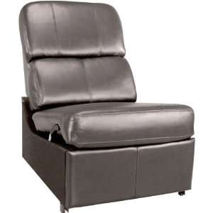  Black Leather Armless Reclining Home Theater Chair CA0856 
