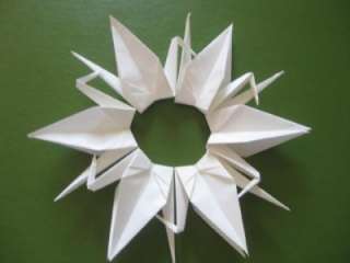 Lot of 100 Origami Paper Crane in White 6 inch  
