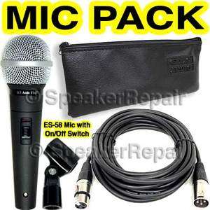 GLS Audio Mic Pack ES 58 S ES58S Cable Microphone   