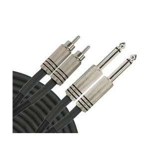  Live Wire 1/4   RCA Dual Patch Cable 10 Foot Electronics