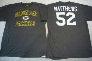   Mens 100% Licensed NFL Apparel Packers CLAY MATTHEWS Jersey Shirt GRAY