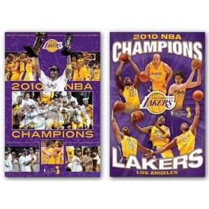  Los Angeles Lakers 2010 NBA Champions Set 22x34 Art 