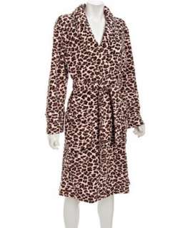 PJ Salvage pink leopard print fleece robe  