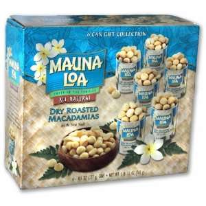 Mauna Loa Macadamia Nuts, Dry Roasted with Sea Salt (6 Can GIFT 