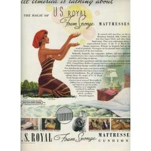  U S Royal Foam Sponge Mattresses Magazine Ad 1939 