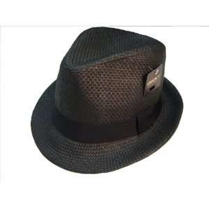   Black Straw w/ Black Band Fedora Hat Hats Size Sm/Md 