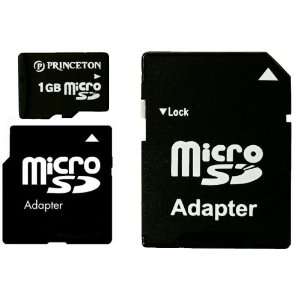  Princeton Micro SD (microSD) 2GB Card with Adapters Electronics